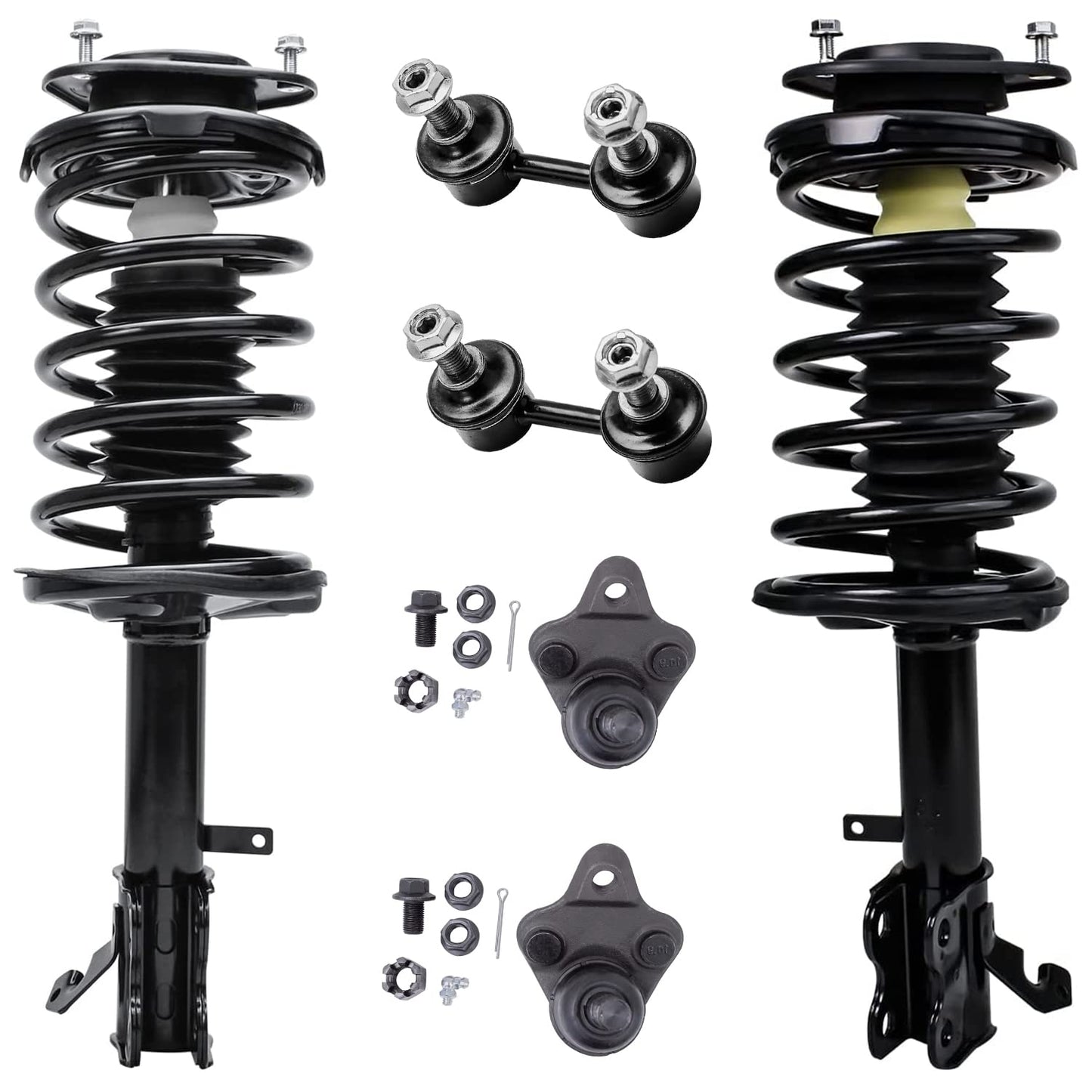 Detroit Axle - Front Struts Kit for 1998-2002 Chevrolet Prizm 1996-1997 Geo Prizm Struts & Coil Spring Assembly Sway Bars Lower