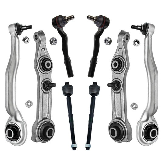 Detroit Axle - 8pc Front End Kit for Mercedes-Benz E350 E320 E500 CLS550 CLS500 E550, CLS63 CLS55 E55 E63 AMG, 4 Lower Rearward